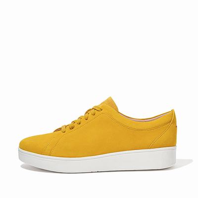 Fitflop Rally Suede - Sneaker Damen - Orange Gelb (XEB180642)